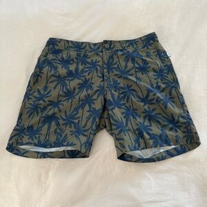 Onia Palm Print Swim Trunks